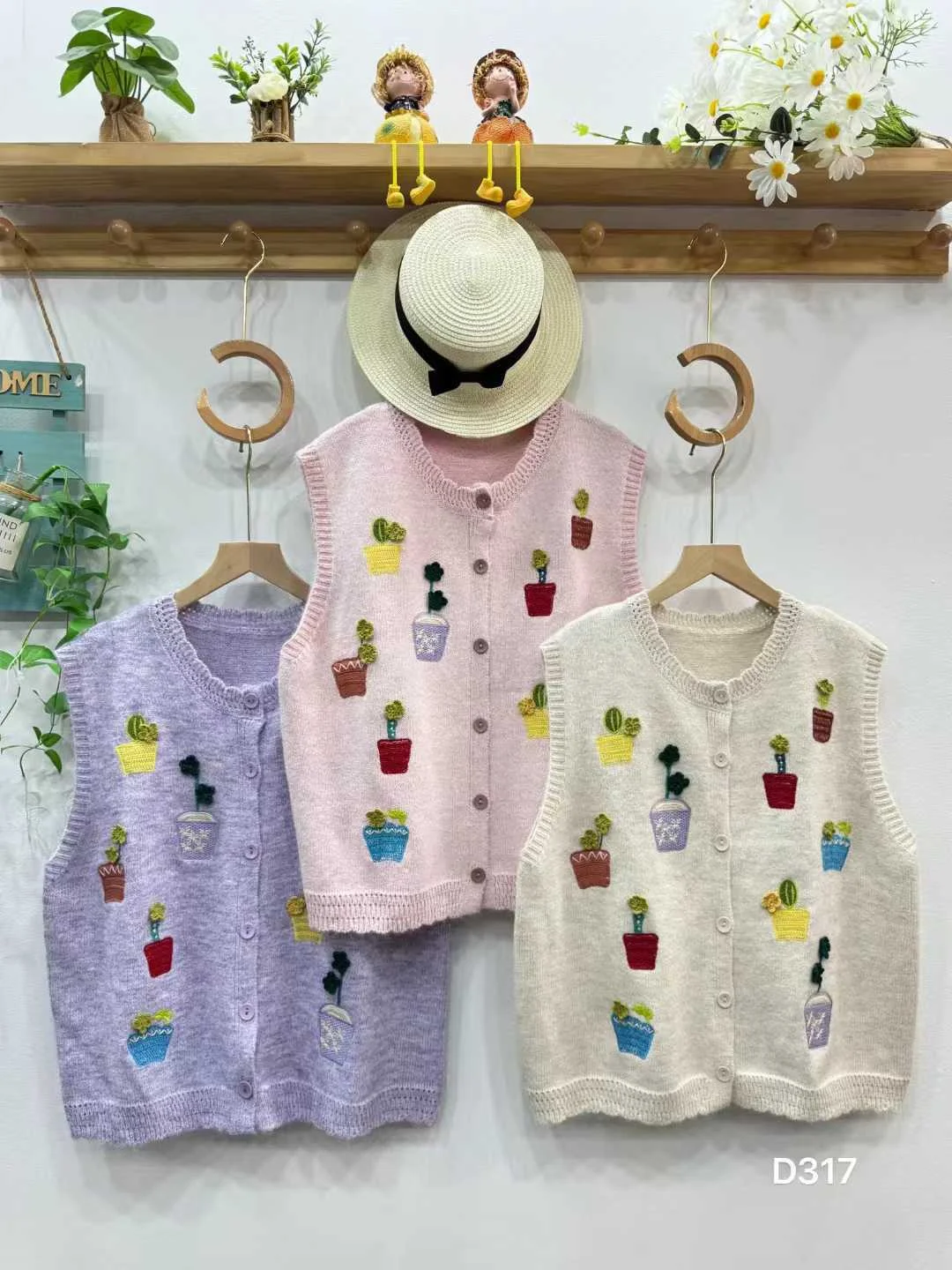 

Enianechu Mori Girl Autumn Purple Pink Beige Handmade Embroider Sweater Vest for Women Knitwear Japan Style Cute Clothes