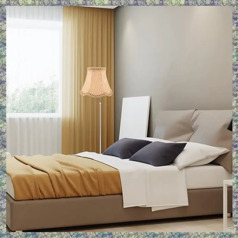 WON Table Lamp Shade Fabric Cloth Clip On Light Shades Lamp Cover Drum Shade Lampshade Bulb For Floor Lamp Home