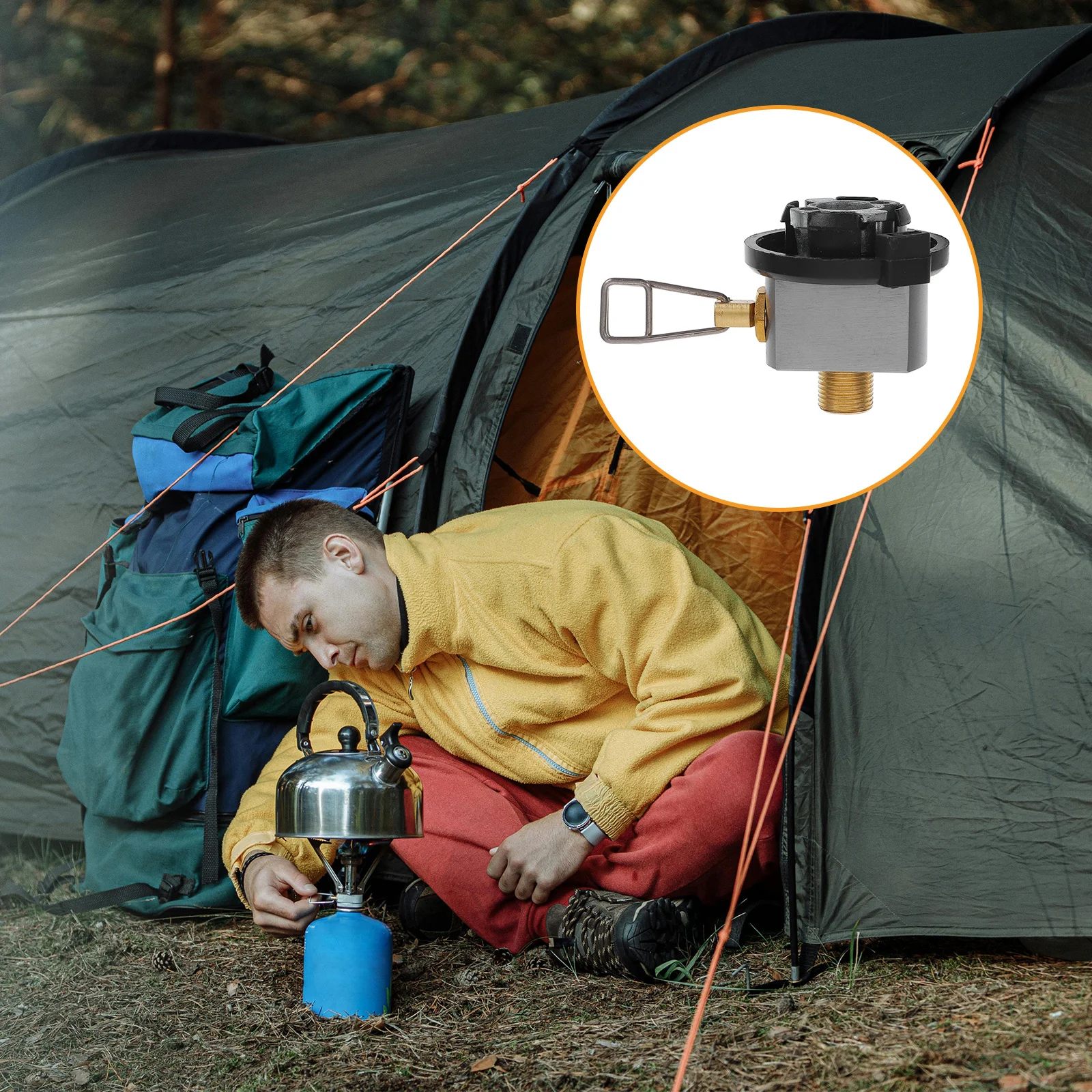 

Universal Gas Canister Valve Adapter For Outdoor Camping Bbq Stove Fuel Refill Portable Gas Tank Connector Swivel Outlet With