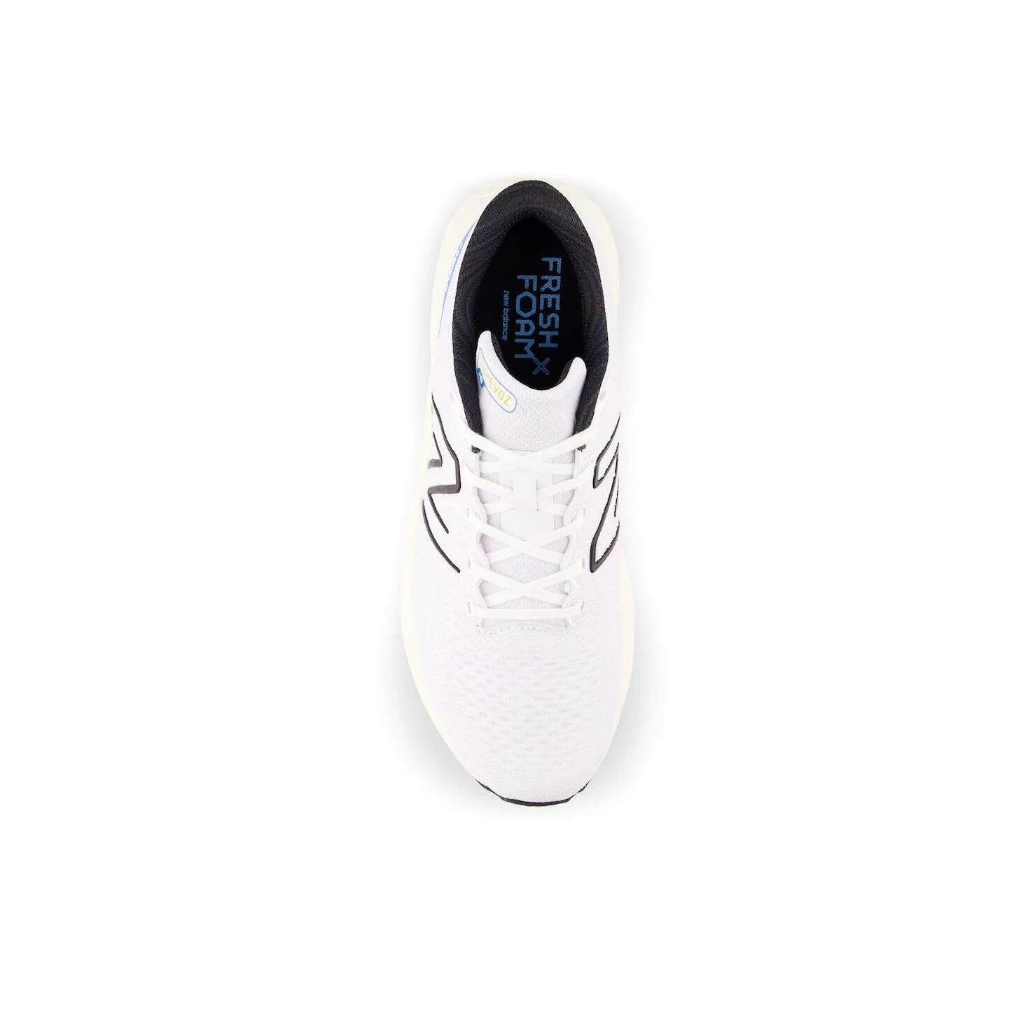 حذاء الجري الجديد من New Balance NB Fresh Foam مريح ومتعدد الاستخدامات للتدريب بقصة منخفضة للرجال، أبيض/أسود
