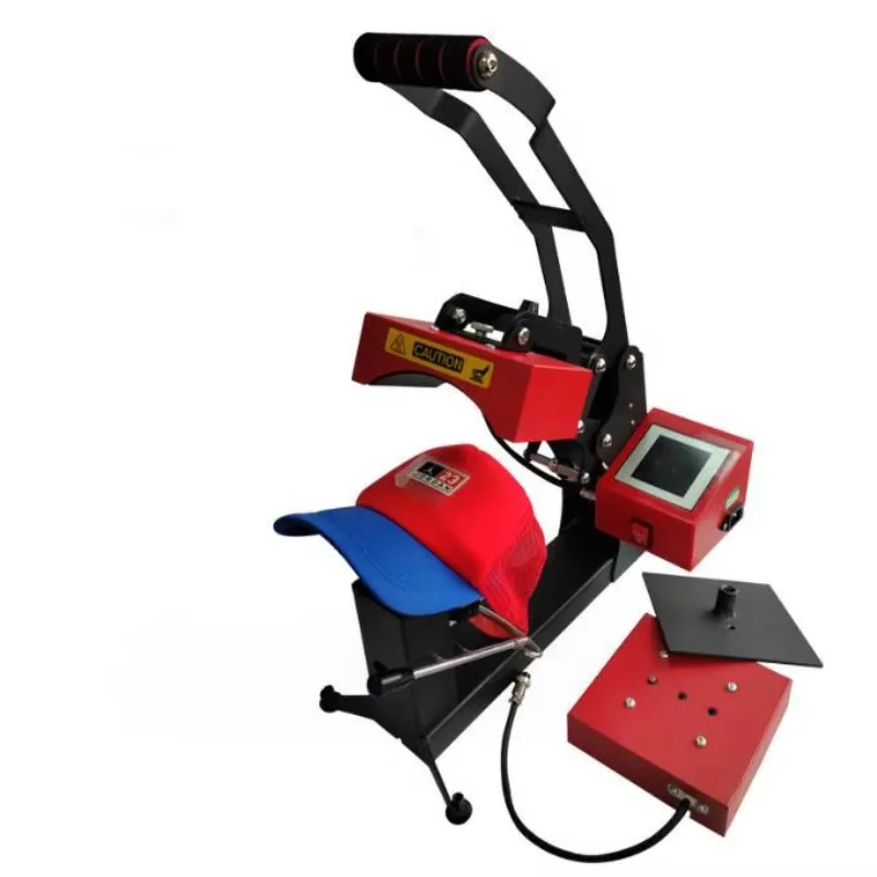 آلة نقل الحرارة للقبعة الملابس الرقمية 15 * 15 آلة الكي المسطحة آلة الضغط الحراري معدات النقل اليدوية