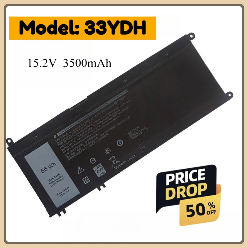 

Replacement Laptop Battery for Dell G3 3579 G5 5587 Inspiron 7577 7778 33YDH PVHT1