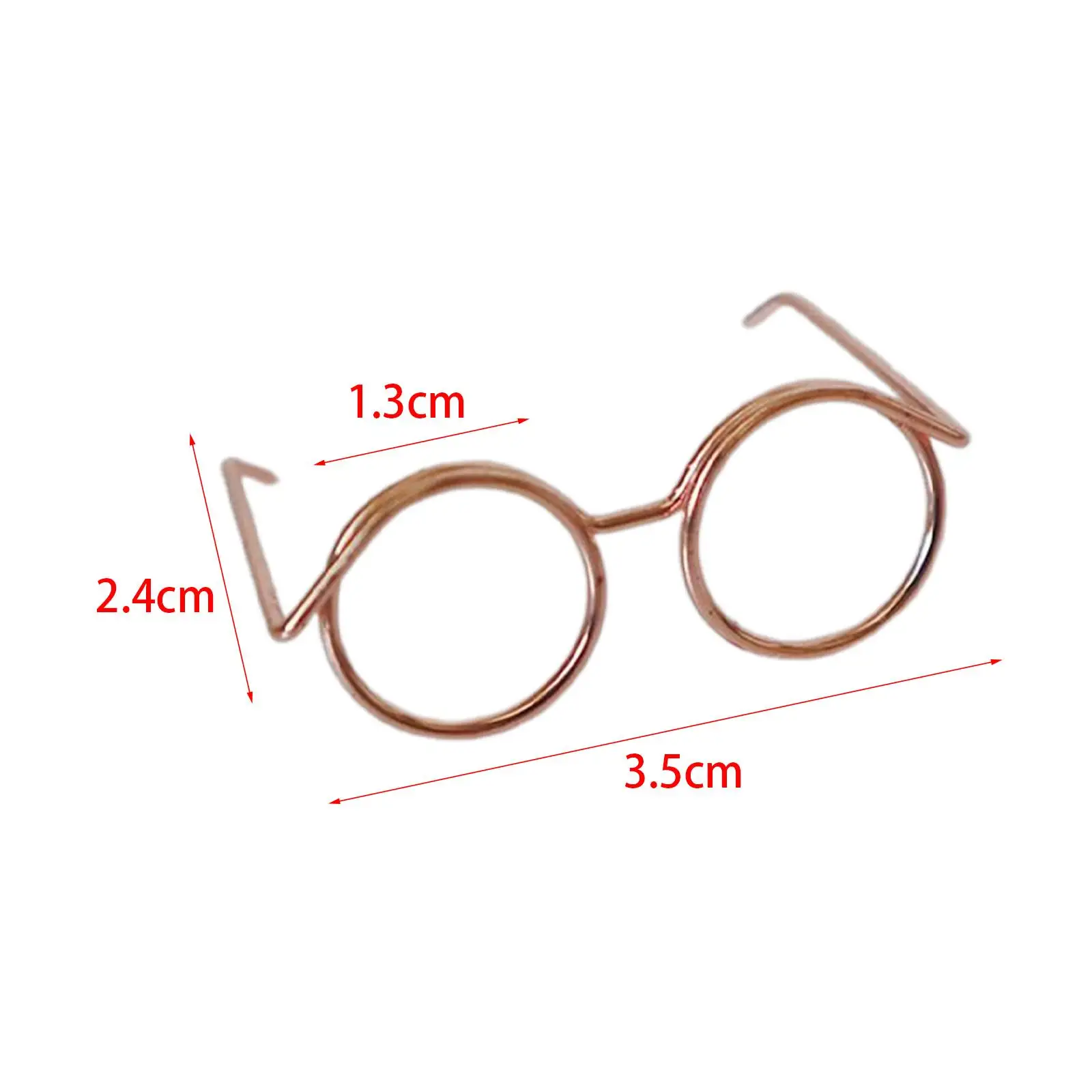 แว่นตาตุ๊กตาขนาดเล็ก 10 ชิ้น ของตกแต่งกรอบแว่นตาลวด สำหรับสัตว์เลี้ยง ชุดคอสเพลย์