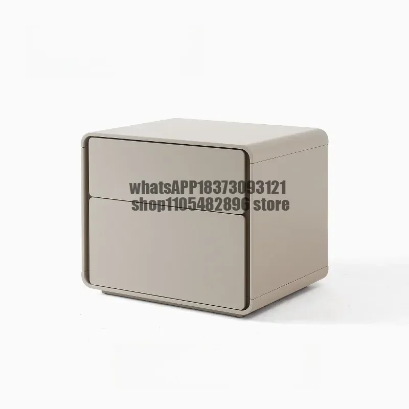 Italian minimalist bedside table simple cream style beige bedroom paint appearance