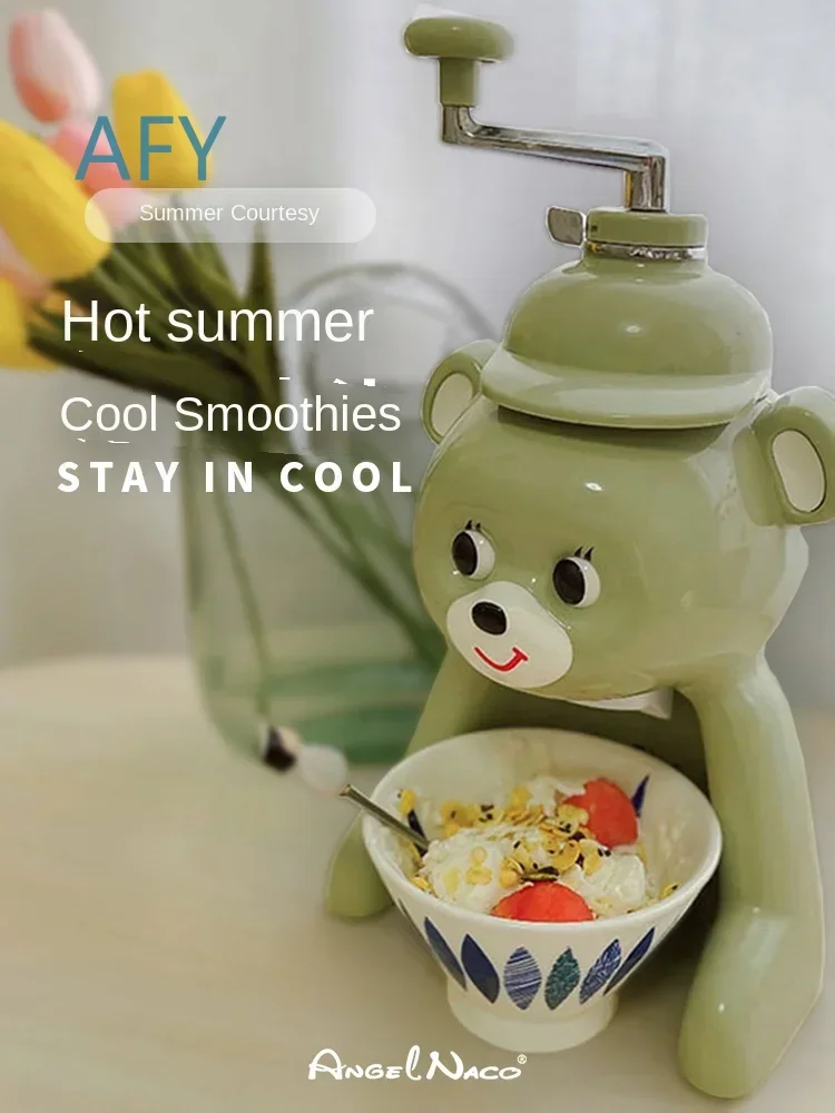 Manual Ice Crusher for Home Use Shaved Ice Maker Hand Operated Ice Breaker Hail Crusher Snow Cone Machine for Blender Food