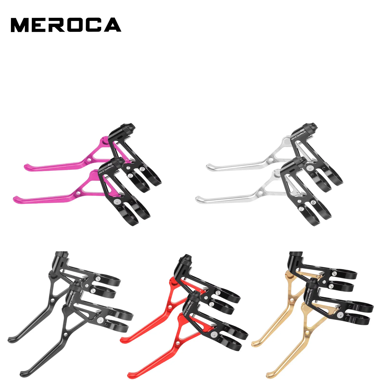 MEROCA V-Bremshebel Doppel-Bremshebel Ultraleicht 68g CNC Fahrrad-Bremsgriff Lila Hebel für Brompton BMX Fahrradzubehör