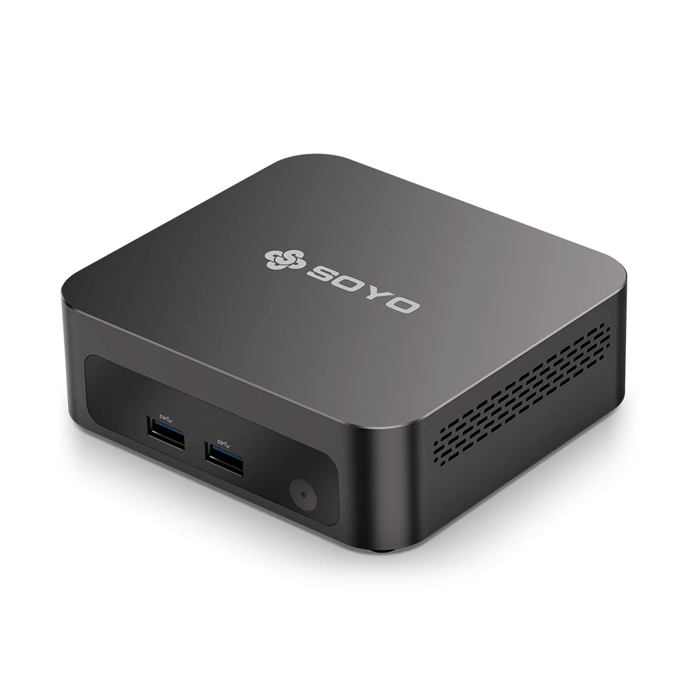 Mini PC SOYO Y5 con 8G de RAM, 128G de SSD ROM, CPU Intel Core i3 de 4ª generación, Mini Ordenadores con HD*2, Pantalla Dual 4K, Tipo-C/WiFi 5/BT, Mini PC de Escritorio 3