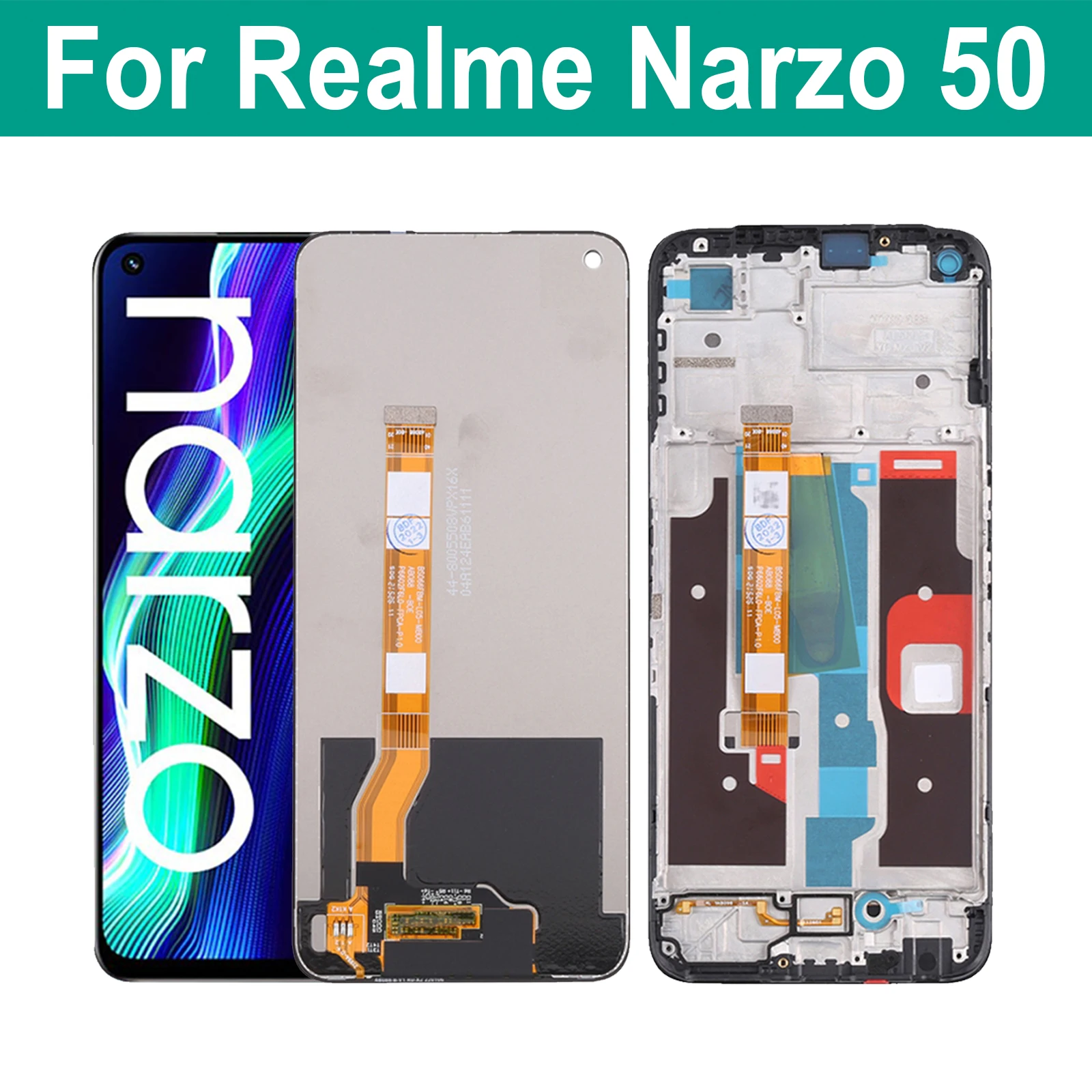 For Realme Narzo 50 LCD Display Touch Screen Replacement Digitizer Assembly