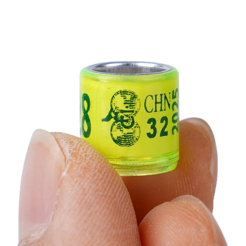 50 قطعة حلقات ساق الحمام الببغاء خواتم القدم الطيور الساق خواتم الحيوانات الأليفة مشبك من البلاستيك حلقة تحديد أدوات مع رسالة رقم