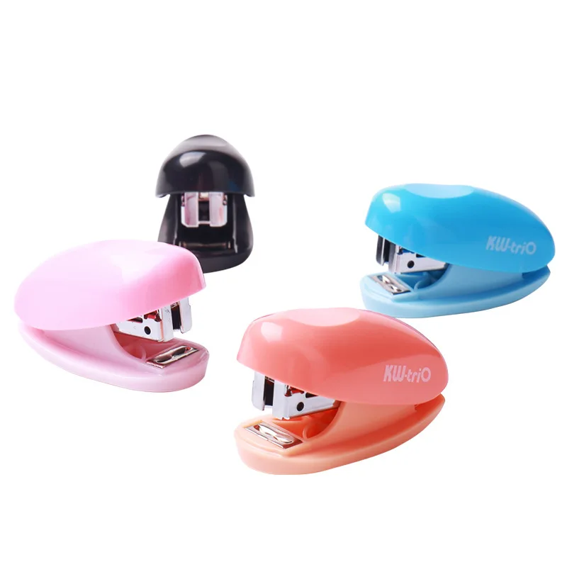 Mini Color Stapler Portable Cute Stapler with Staple Remover Stationery Paper Notebook Binding Tool Office Binding Supplies