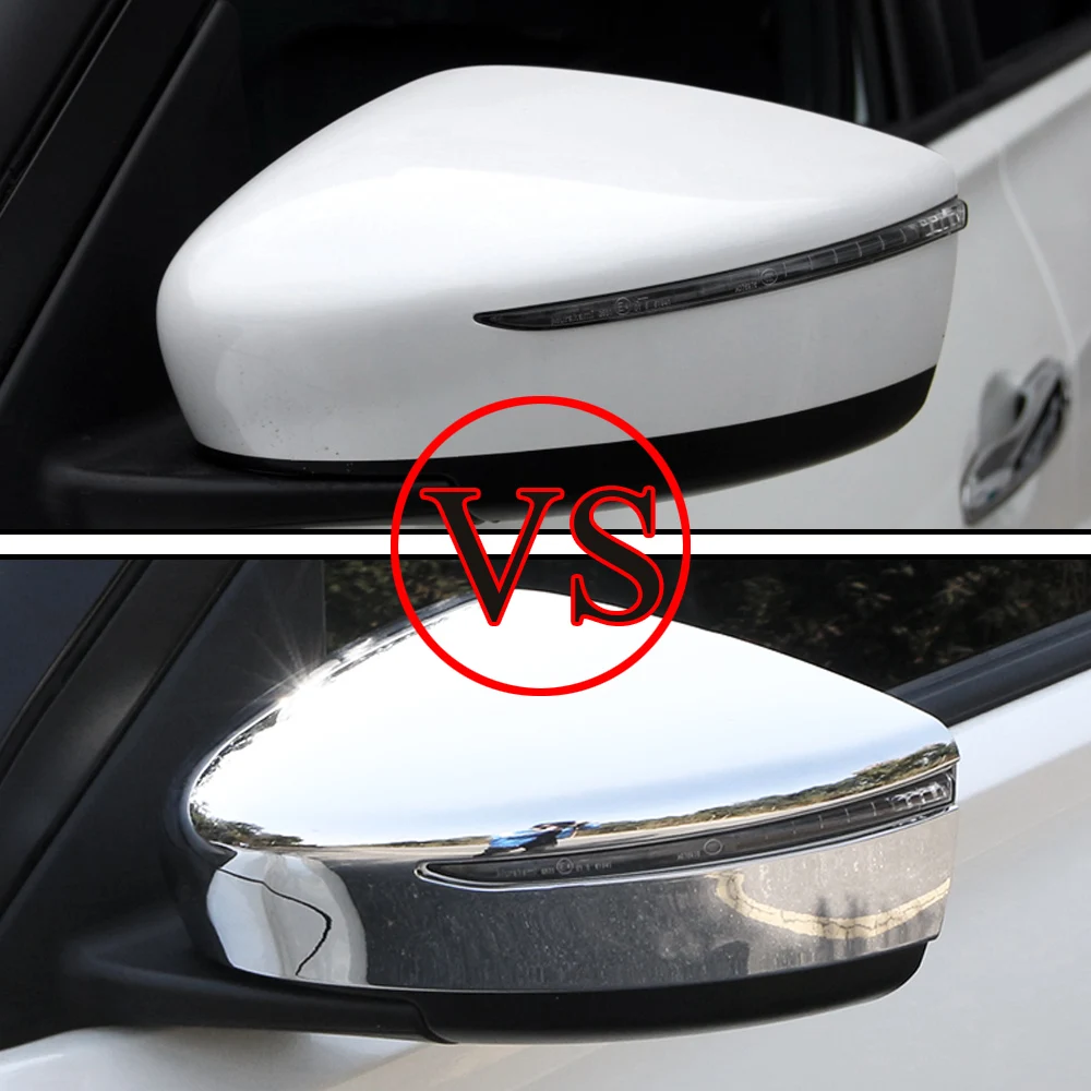 Car Rear View Rearview Mirror Cover Trim for Nissan Kicks 2017 2018 2019 2020 2021 2022 Side Mirrors Styling Sticker Accessories