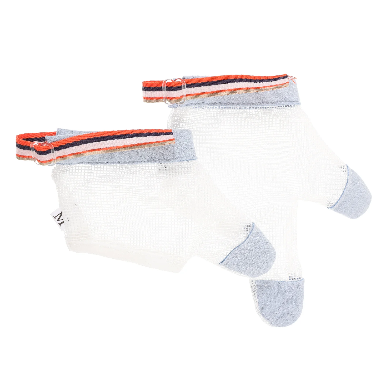 2 قطعة الطفل مكافحة الأكل قفازات اليد وقف الإبهام مص إصبع قفازات واقية تنفس التجفيف السريع قابل للتعديل الكفة الرضع