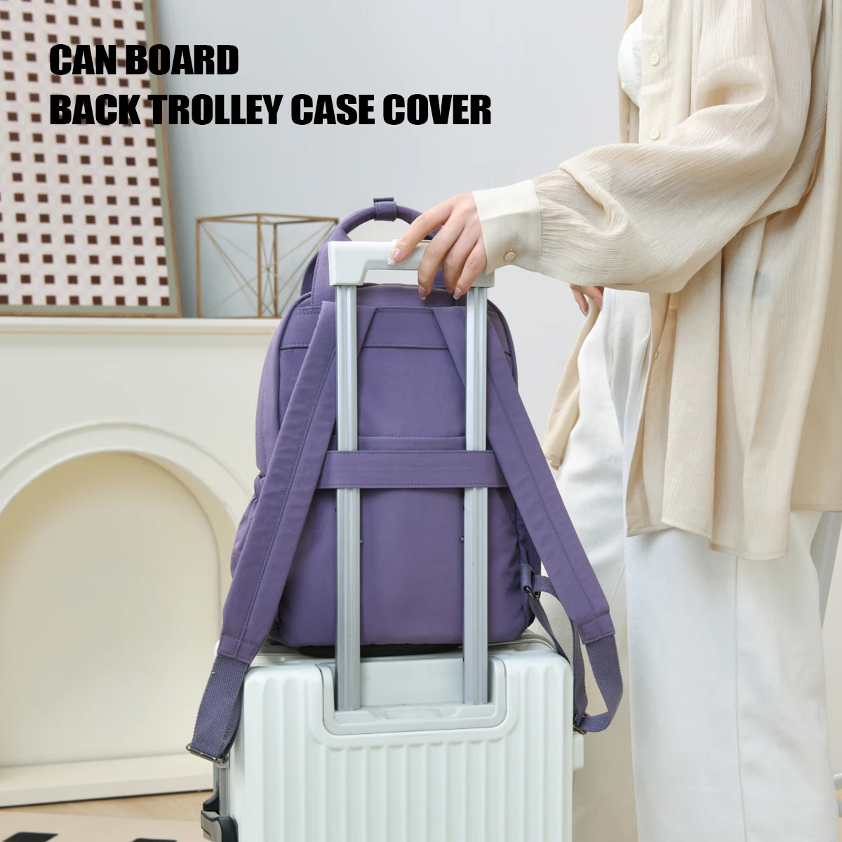 Outdoor Backpack for Women, Stylish Hiking Backpack, Solid Color Commuter School Bag for College Students, Middle School Students, High School Students, Carry-On Bag Without Checked-In Baggage