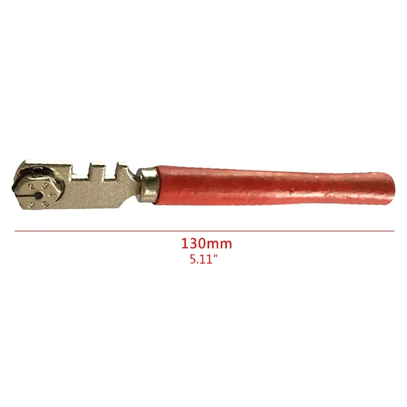Đa Năng 6 Bánh Xe Dụng Cụ Cắt Kính Cắt Ngói Dụng Cụ Cầm Tay Bánh Xe Kim Loại Thủ Công Cắt Bộ Dụng Cụ Có Tay Cầm Bằng Gỗ