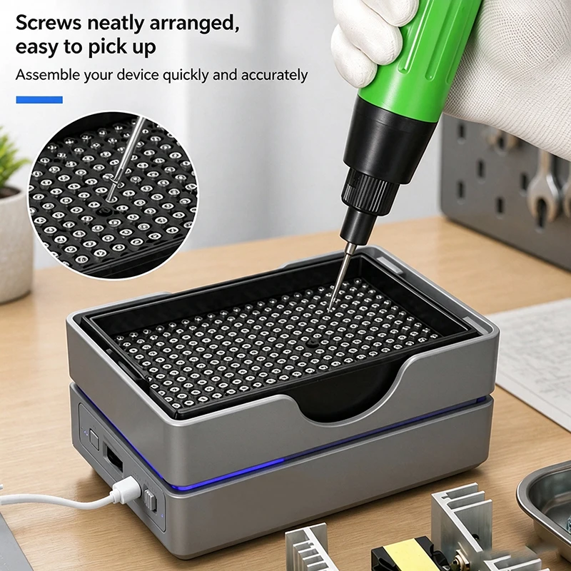 Vibratory Automatic Screw Arranger, Adjustable Speed Batch Screw Feeder, M1-M4 Universal Sorting Tool for Electronics Repair