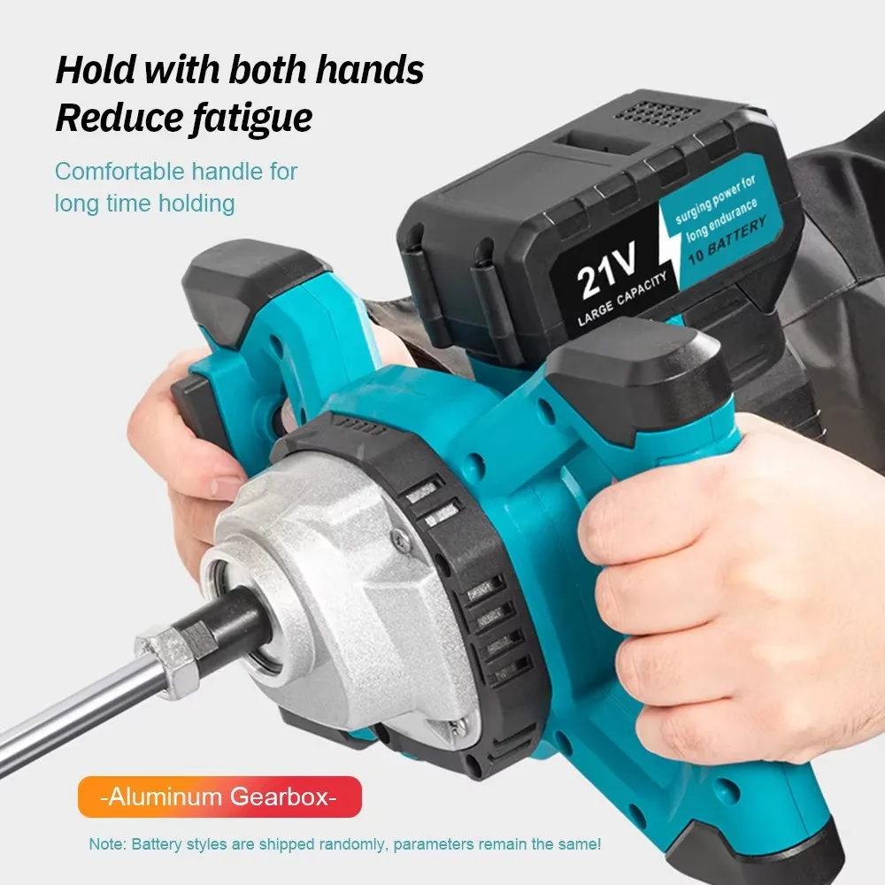 خلاط الخرسانة الكهربائية المحمولة المحمولة خلاط الاسمنت الخرساني 6 سرعات آلة خلط الجص والجص أداة تقليب الطلاء #3