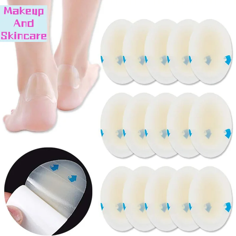 Parches Adhesivos de Gel Hidrocoloide para Verrugas, 10/12 Unidades, Parches Anti-fricción para Talones, Parches para Pedicura, Herramientas para el Cuidado de los Pies