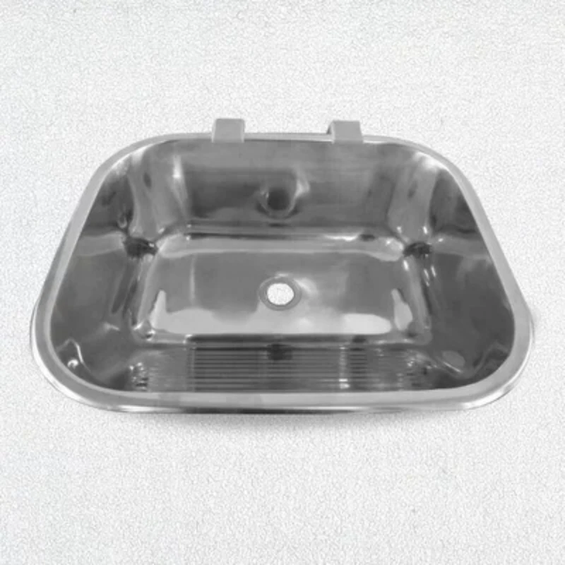 Stainless steel balcony laundry basin wall-mounted sink cleaning pool baffle sink with washboard wall installation