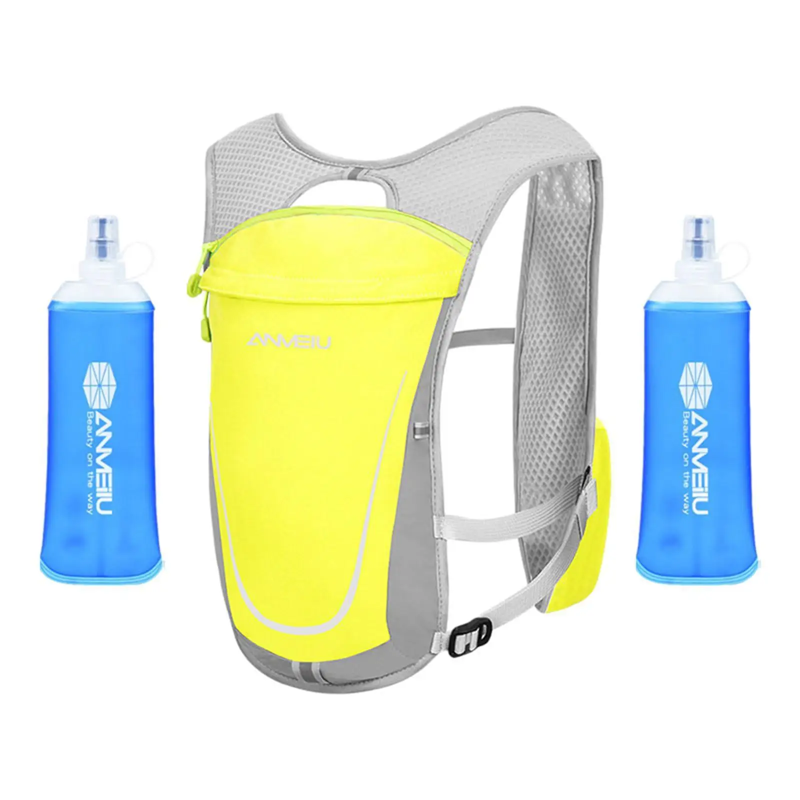 

Vest Bag with 2Pcs Water Bladders Multi Pockets Breathable Pack Running Vest for Hiking Biking