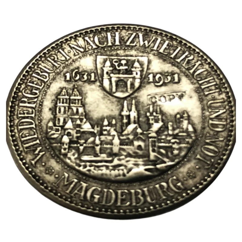 1931 Germany 3 Reichsmark Magdeburg Copy Coin