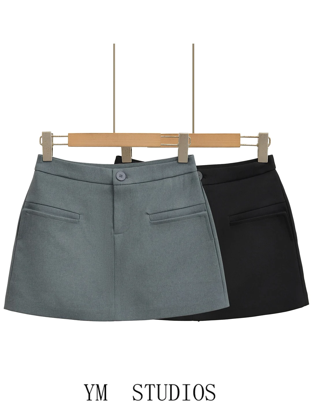 

High Waist A-Line Skirt with Inner Anti-Light Pants ey ort Skirt Suit Women's Faion Casual High Waist Skirt