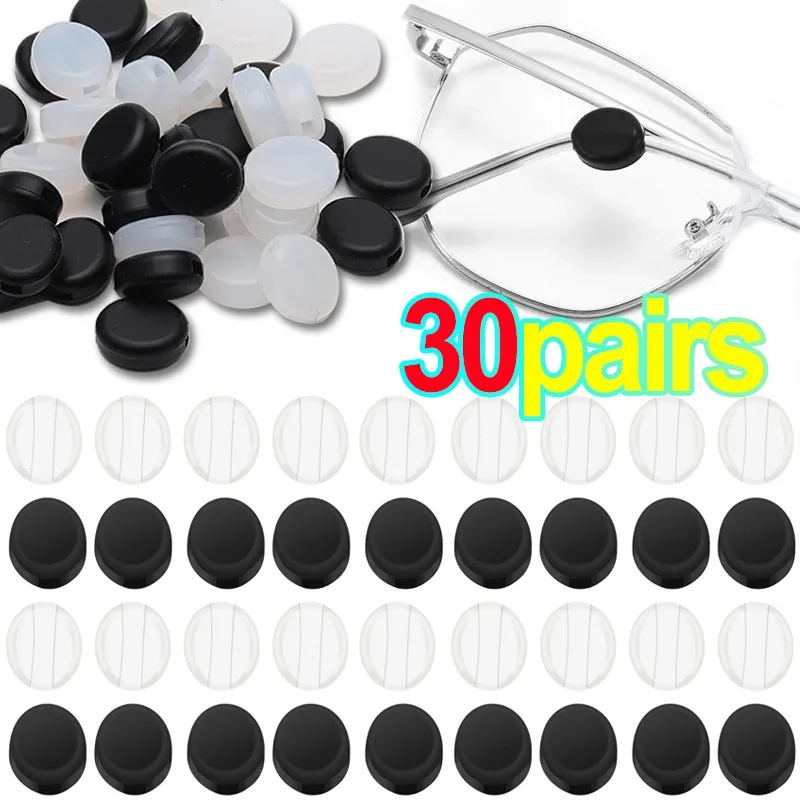 Clear Silicone Glasses Anti Slip Grip Temple Tip Holder 2/60pcs Small Transparent Round Ear Hook Eyeglasses Eyewear Accessories