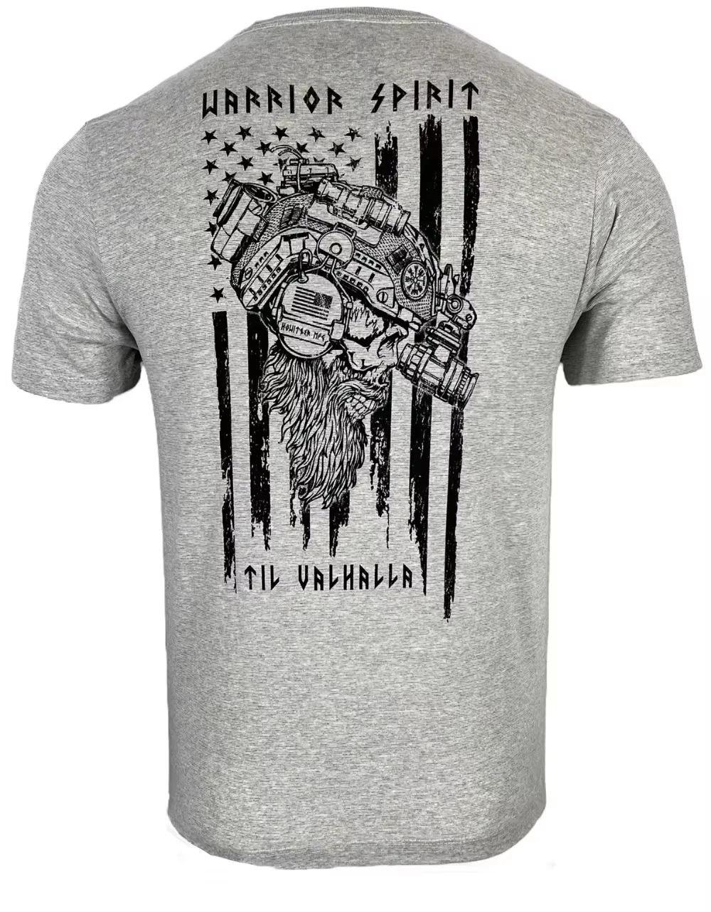 Til Valhalla. America Warrior Spirit Vi king Tactical Skull Military T-Shirt 2026 Cotton O-Neck Short Sleeve Casual Mens T-shirt