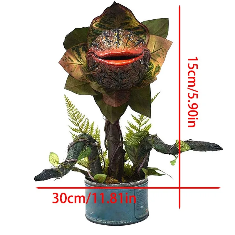 Halloween Piranha Resin Ornaments, Corpse Ornaments Flower Decor Courtyard Little Shop of Horrors Decoration Outdoor Green
