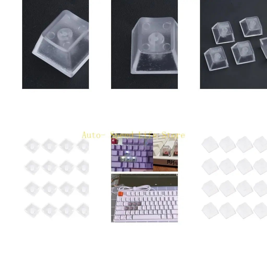 

02DA Clear Keycaps Premiumed ABS with Backlighting for Durability and Aesthetics in Gaming and Coding
