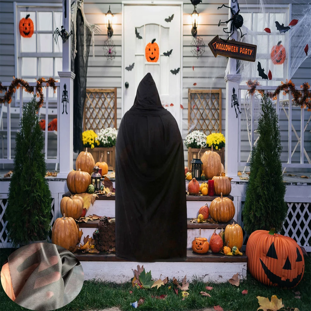 1 Stück Halloween-Umhang mit Kapuze, Hexenkostüm, Vampir-Umhang, Zauberer-Cosplay-Kostüm für Halloween-Umhang, Kostüme, Party-Umhang
