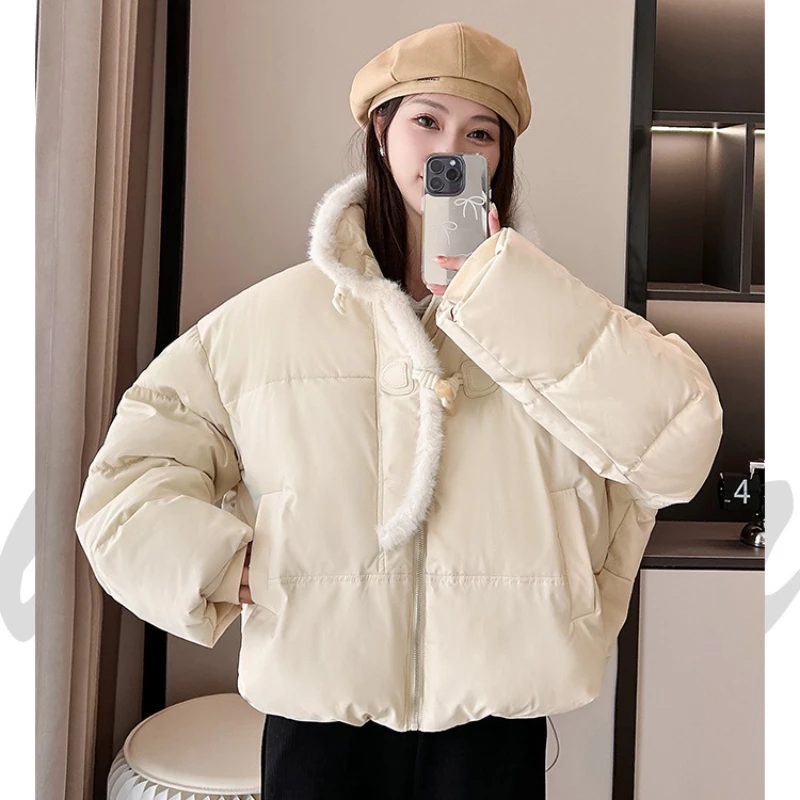 سميكة الدافئة الربط الصوف أسفل ملابس قطنية النساء الشتاء سترة معطف جديد الكورية قصيرة القطن وسادة مبطنة ملابس خارجية الإناث #5