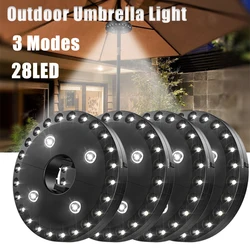 Patio Umbrella Lights 28 LED 3 Lighting Modes Detachable Umbrella Lights Outdoor Camping Lights Courtyard Garden Emergency Light