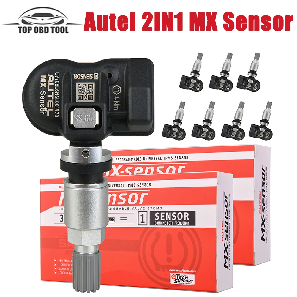 

Autel 2IN1 MX Sensor 433MHz 315MHZ TPMS Sensor Use w/ TS501 TS508WF TPMS Scanner Tire Pressure Monitoring Programming MX-Sensor