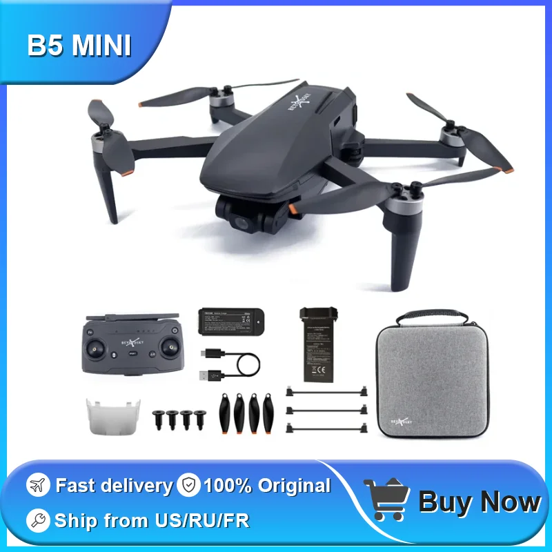 

B5 MINI RC Drone With Professional 4K HD Camera 250g Brushless Motor RC Quadcopter GPS 5G Wifi 3-Axis Gimbal Helicopter