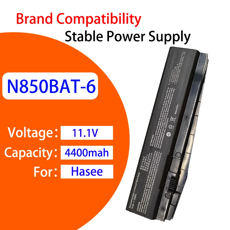 

Durable Replacement Battery For Hasee N850BAT-6 Z6-KP5GT Z6-KP5D1 Z7M-KP7GT Z7M-KP5S1 Z7M-KP7G1 11.1V 4400mAh Laptop Battery