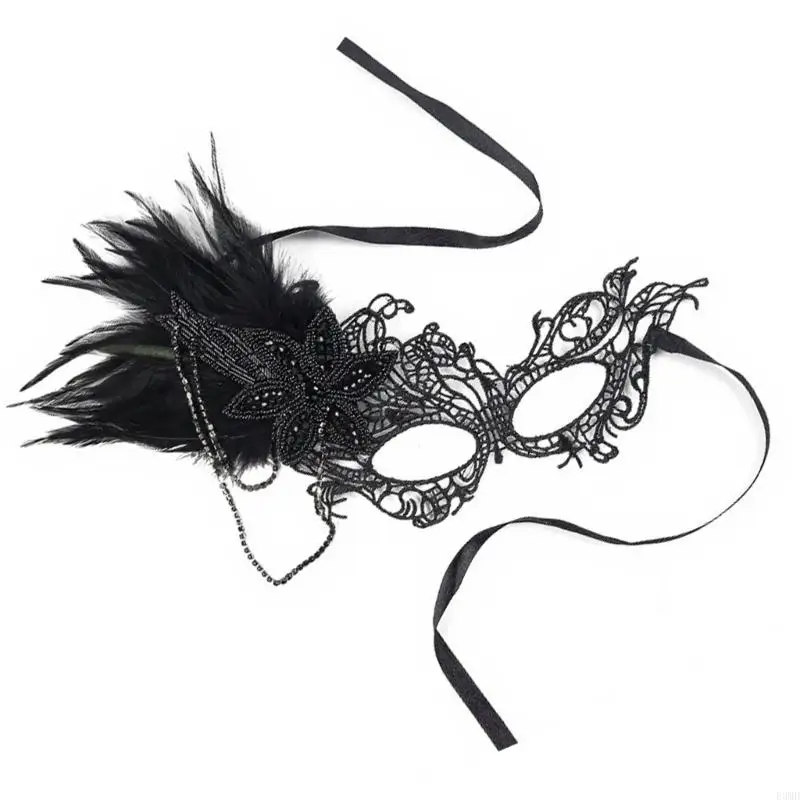 Vintage Design Lace Mask Embellishment Halloween Dance Dance F3MD