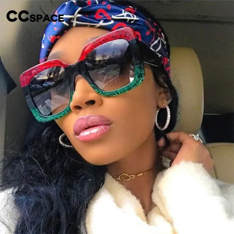 55412 Retro Square Sunglasses for Women Vintage Big Frame Fashion Luxury Designer Sun Glasses Uv400 Eyewear Trending Products