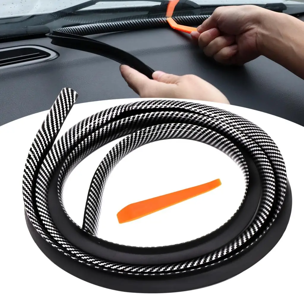 

T-type Sealing Strip Dashboard Center Console Windshield Accessory Anti Gap Noise Insulation Interior Trim Decoration With Tool