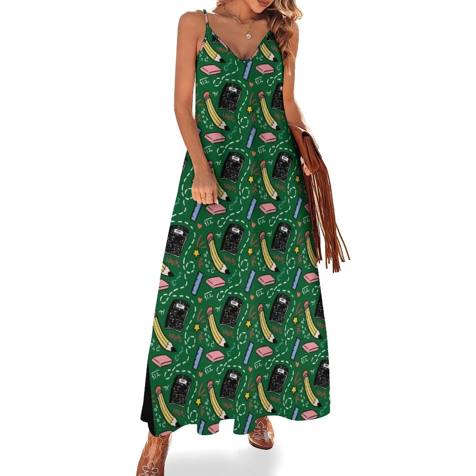 

School Supplies Pattern Sleeveless Dress women's clothing summer 2025 novelties summer clothes evening dress ladies Dress