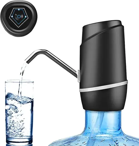 Drinking Portable Water Dispenser, Universal USB Charging Water Bottle Pump For 2-5 Gallon With 2 Silicone