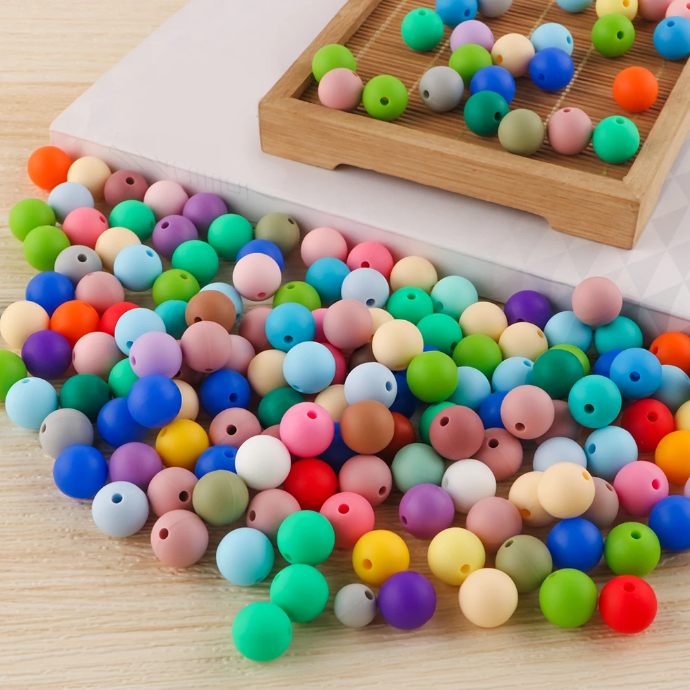 

Круглые силиконовые бусины Sunrony, 12 мм, для изготовления ювелирных изделий, браслетов, ожерелий, цепочек «сделай сам», аксессуары для ювелирных изделий, 100 шт./упаковка