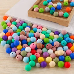 Sunrony 100Pcs/Lot 12MM Round Shape Silicone Beads For Jewelry Making DIY Bracelet Necklace Pacifier Chain Jewelry Accessories