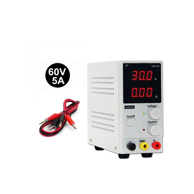 60v 5a Variable Regulated 48V Dc Power Supply For Laboratory Testing Battery Charging