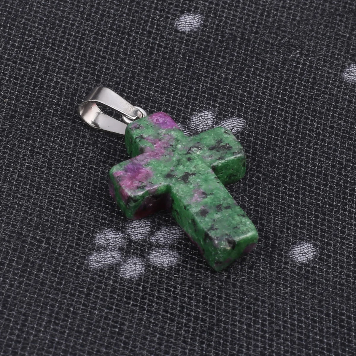 Natural Stone Pendant Gemstone Cross Shape Exquisite Charms for Jewelry Making DIY Simple Necklace Bracelet Earring Accessories