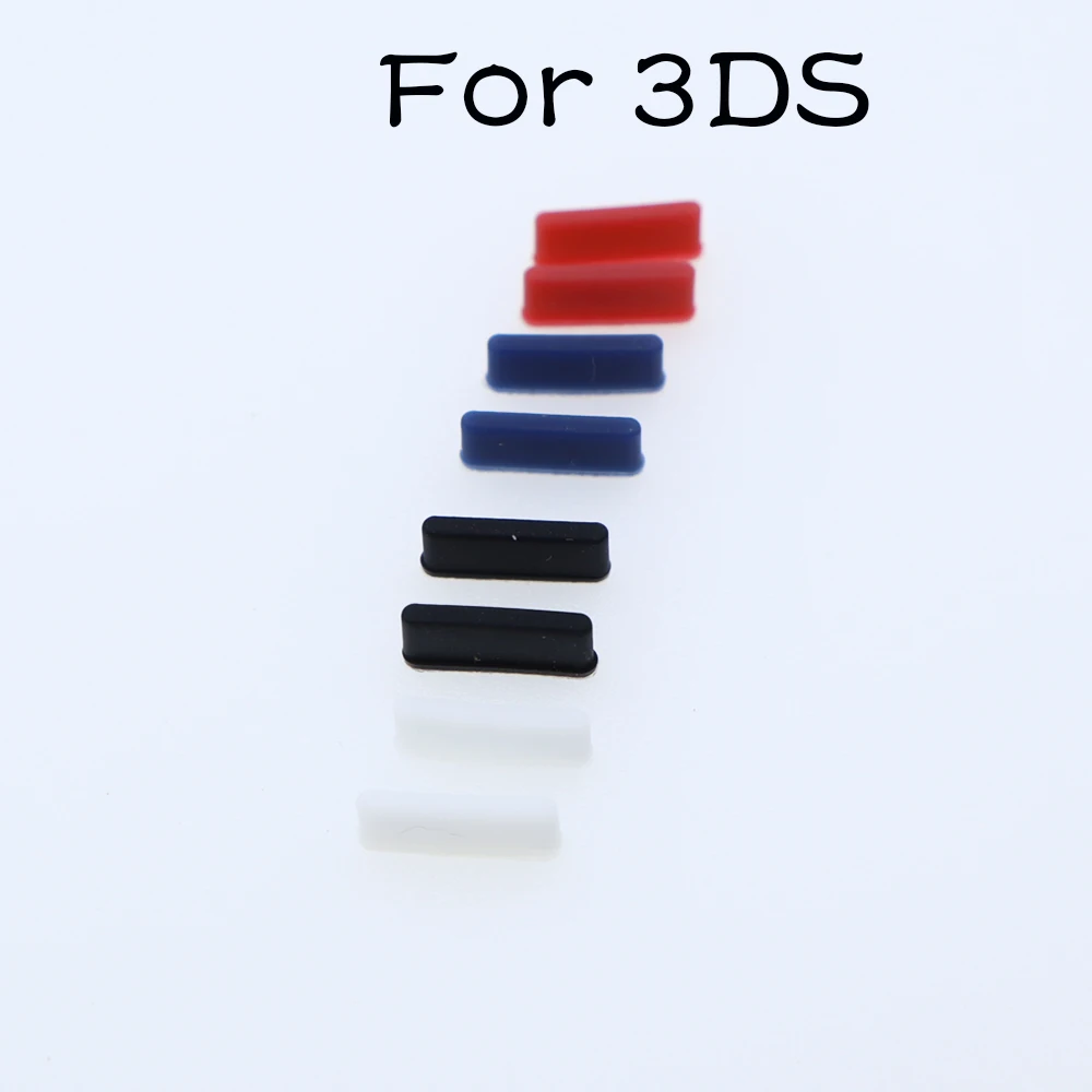 1 คู่หน้าจอสกรูฟุตฝาครอบปลั๊กยางสําหรับ 3DS สกรูแผ่นยาง