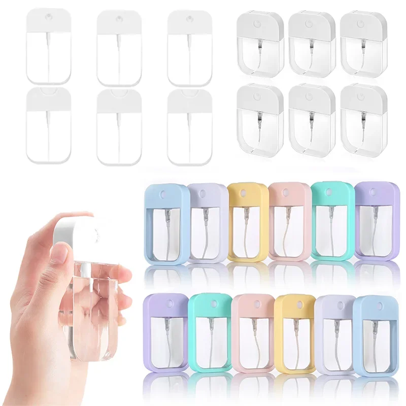 20pcs Mini Clear Card Plastic Spray Bottles 45ml/50ml Perfume Atomizer Vials Travel Portable Refillable Hand Sanitizer Bottles