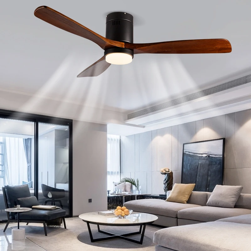 

52 Inch Modern Ceiling Fan With Light Roof Living Room Dining Room Nordic Ceiling Fan Light