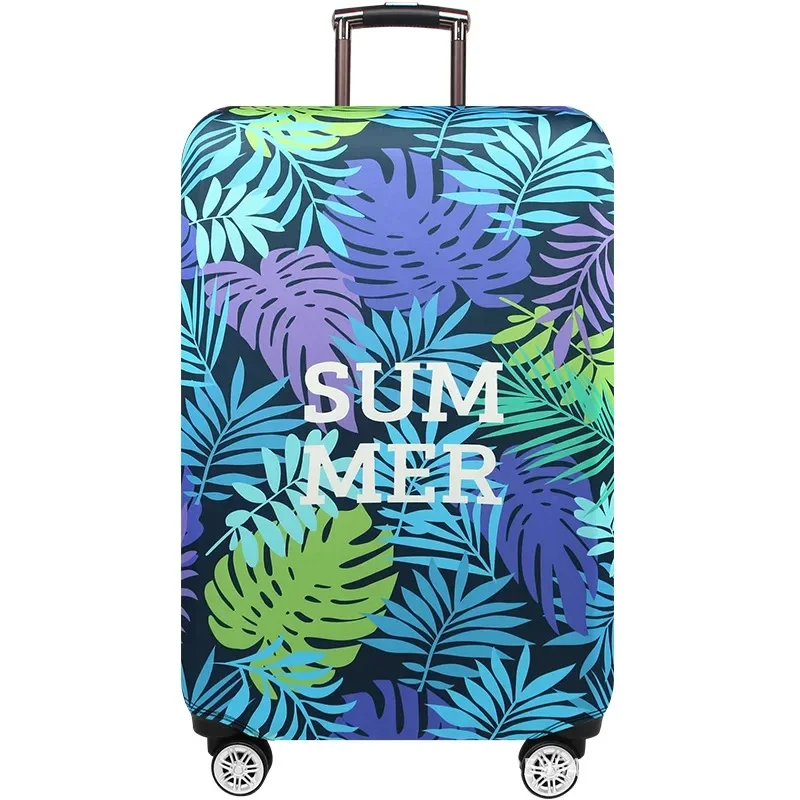 Elasticity Travel Luggage Cover for 18-32 Inch Plant Print Traveling Essentials Accessories Trolley Protective Suitcase Case