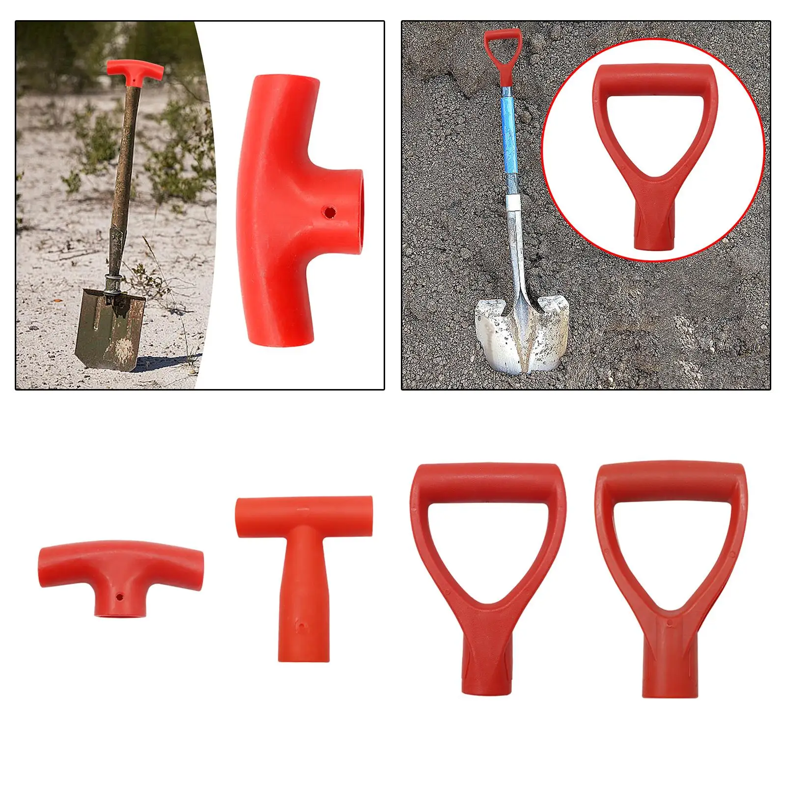 Shovel Grip Handle Long Service Life Durable Structure Snow Shovel Top Handle Spade Snow Shovel Handle for Digging Raking Tool