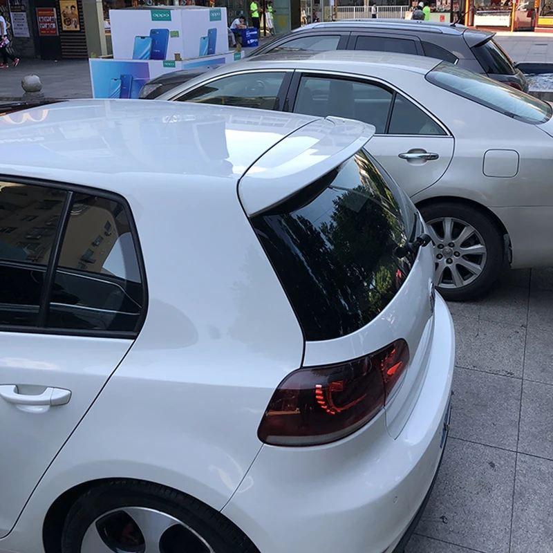dla volkswagen golf 6 spoiler 2010-2013 model golf 6 light Wysokiej jakości materiał ABS Tylne skrzydło samochodu Spoiler w kolorze podkładu